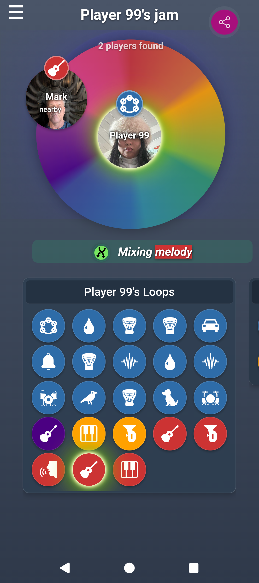 Two players in a jam